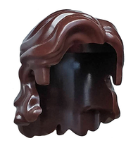 Plaatje in Gallery viewer laden, LEGO® los onderdeel Haar in kleur Donker Bruin 35494