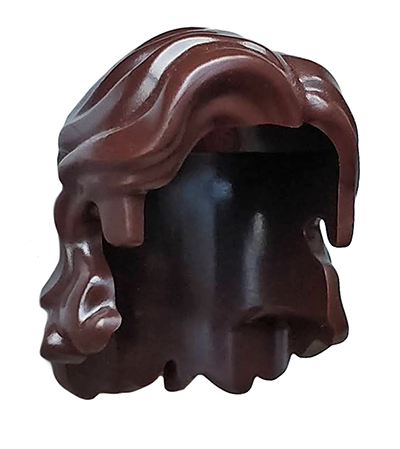 LEGO® los onderdeel Haar in kleur Donker Bruin 35494