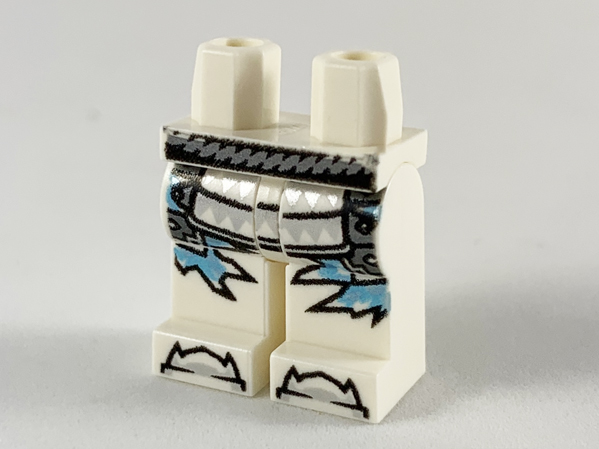LEGO® los onderdeel Benen met Motief Wit 970c00pb0988