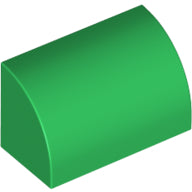 LEGO® los onderdeel Dakpan Gebogen in kleur Groen 37352