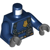 Plaatje in Gallery viewer laden, LEGO® los onderdeel Lijf met Motief Donkerblauw 973pb3567c01