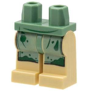 LEGO® los onderdeel Benen met Motief Zandgroen 970c02pb18