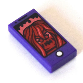 LEGO® los onderdeel Tegel met Motief Donkerpaars 3069bpb0725