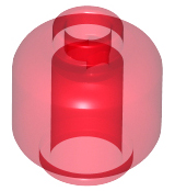 LEGO® los onderdeel Hoofd in kleur Doorzichtig Rood 28621