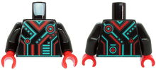 Plaatje in Gallery viewer laden, LEGO® los onderdeel Lijf met Motief Zwart 973pb3809c01
