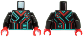LEGO® los onderdeel Lijf met Motief Zwart 973pb3809c01