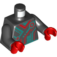 LEGO® los onderdeel Lijf met Motief Zwart 973pb3809c01