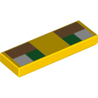 LEGO® los onderdeel Tegel met Motief Geel 63864pb094