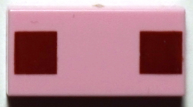 LEGO® los onderdeel Tegel met Motief Fel Roze 3069bpb0773