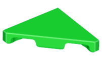 LEGO® los onderdeel Tegel Aangepast in kleur Fel Groen 35787