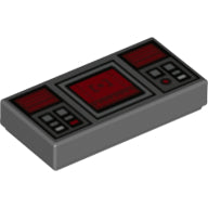 LEGO® Tegel met Motief Donker Blauwachtig Grijs 3069bpb0777