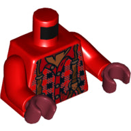LEGO® los onderdeel Lijf met Motief Rood 973pb3797c01