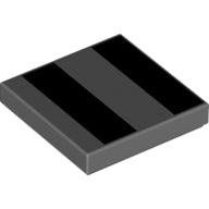 LEGO® Tegel met Motief Donker Blauwachtig Grijs 3068bpb1336