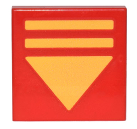 LEGO® los onderdeel Tegel met Motief Rood 3068bpb2010