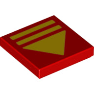 LEGO® los onderdeel Tegel met Motief Rood 3068bpb2010