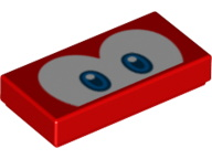 LEGO® los onderdeel Tegel met Motief Rood 3069bpb0813