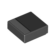 LEGO® los onderdeel Tegel met Motief Zwart 3070bpb167