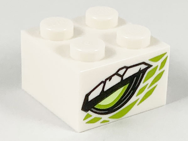 LEGO® los onderdeel Steen met Motief in kleur Wit 3003pb114