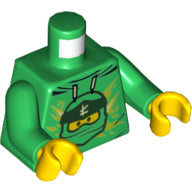 Plaatje in Gallery viewer laden, LEGO® los onderdeel Lijf met Motief Groen 973pb3970c01