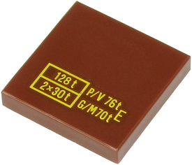 LEGO® Tegel met Motief Roodachtig Bruin 3068bpb1337