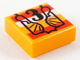 LEGO® los onderdeel Tegel met Motief Oranje 3070bpb172
