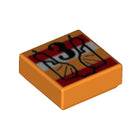 LEGO® los onderdeel Tegel met Motief Oranje 3070bpb172
