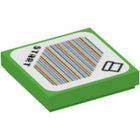 LEGO® los onderdeel Tegel met Motief Fel Groen 3068bpb1380