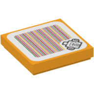 LEGO® Tegel met Motief Helder Licht Oranje 3068bpb1349