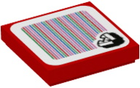 LEGO® los onderdeel Tegel met Motief Rood 3068bpb1382