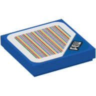 LEGO® los onderdeel Tegel met Motief Blauw 3068bpb1361