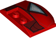 LEGO® los onderdeel Wig met Motief in kleur Rood 93604pb08
