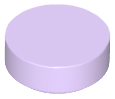 LEGO® los onderdeel Tegel Rond in kleur Lavendel 98138