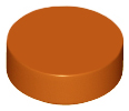 LEGO® los onderdeel Tegel Rond in kleur Donker Oranje 98138