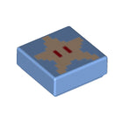 LEGO® los onderdeel Tegel met Motief Medium Blauw 3070bpb169
