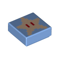 LEGO® los onderdeel Tegel met Motief Medium Blauw 3070bpb169