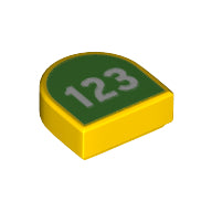 LEGO® los onderdeel Tegel Rond met Motief Geel 24246pb008