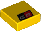 LEGO® los onderdeel Tegel met Motief Geel 3070bpb220