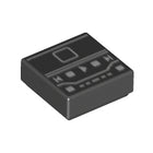 LEGO® los onderdeel Tegel met Motief Zwart 3070bpb219