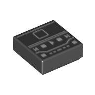 LEGO® los onderdeel Tegel met Motief Zwart 3070bpb219