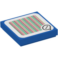 Plaatje in Gallery viewer laden, LEGO® los onderdeel Tegel met Motief Blauw 3068bpb1402