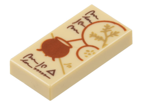 LEGO® los onderdeel Tegel met Motief Geelbruin 3069bpb0859