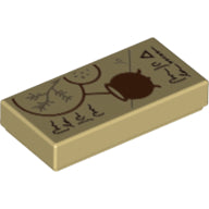 LEGO® los onderdeel Tegel met Motief Geelbruin 3069bpb0859