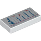 LEGO® los onderdeel Tegel met Motief Wit 3069bpb0990