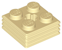 Plaatje in Gallery viewer laden, LEGO® los onderdeel Steen Aangepast in kleur Geelbruin 71752