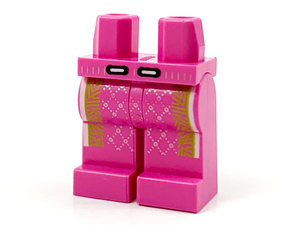 LEGO® onderdeel Benen met Motief Donker Roze 970c00pb1190