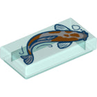 LEGO® Tegel met Motief Doorzichtig Lichtblauw 3069bpb0866