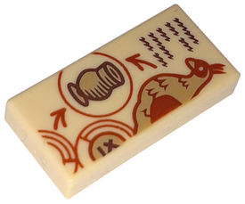 LEGO® los onderdeel Tegel met Motief Geelbruin 3069bpb0861