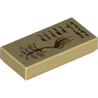 LEGO® los onderdeel Tegel met Motief Geelbruin 3069bpb0860