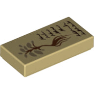 LEGO® los onderdeel Tegel met Motief Geelbruin 3069bpb0860