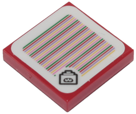 LEGO® los onderdeel Tegel met Motief Rood 3068bpb1500